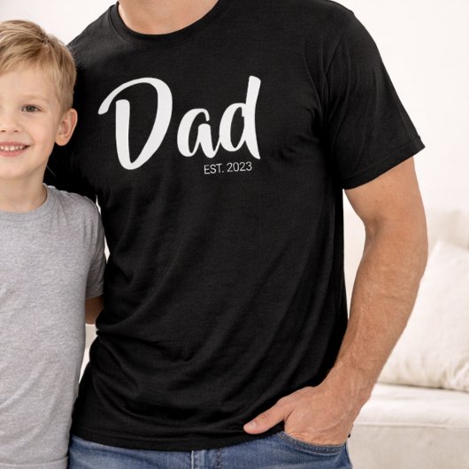 Witte Script Opgerichte Papa T-shirt