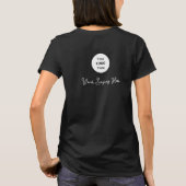 Witte Script Werknemersnaam Zakelijk Logo Make-up T-shirt (Achterkant)