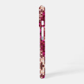 Witte scriptnaam op glitters iPhone 16 hoesje (Linkerkant)