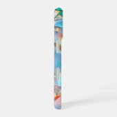 Witte scriptnaam op opaal achtergrond iPhone 16 hoesje (Rechterkant)