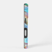 Witte scriptnaam op opale achtergrond iPhone 16 hoesje (Rechterkant)