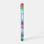Witte scriptnaam op opale achtergrond iPhone 16 hoesje (Linkerkant)