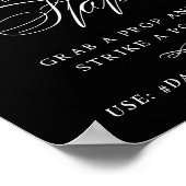 Witte scripts voor Elegant Selfie-station | Social Poster (Hoek)