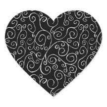 Witte scrollende curven op zwart