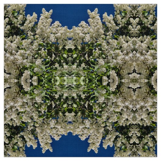Witte Seringen Stof (Swatch)