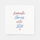 Witte servetten voor Kamala Harris 2024 (Voorkant)