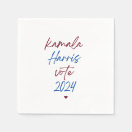 Witte servetten voor Kamala Harris 2024