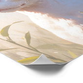 Witte Sfinx Kat en Bloemen Poster (Hoek)