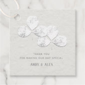 Witte Shamrock bruiloft afscheidscadeau dank u Bedankjes Labels (Voorkant)