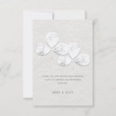 Witte Shamrock bruiloft dank u kaart (Voorkant)