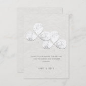 Witte Shamrock bruiloft dank u kaart (Voorkant / Achterkant)