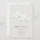 Witte Shamrock Bruiloft Kaart (Voorkant)