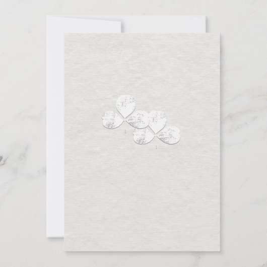 Witte Shamrock Bruiloft Kaart (Achterkant)