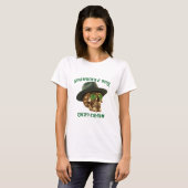 Witte Shamrock Schedel Leprechaun St Patrick T-Shi T-shirt (Voorkant volledig)