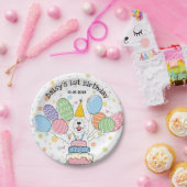 Witte Sheepadoodle Hond Verjaardag Papieren Bordje (Feest)