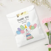 Witte Sheepadoodle Verjaardagsfeestje Bedankzakje (Gezegeld)