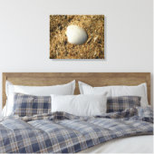 Witte Shell op de strand Canvas Afdruk (Insitu (Slaapkamer))