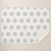 Witte sherpa-deken met sneeuwvlokken sherpa deken (Voorkant (horizontaal))