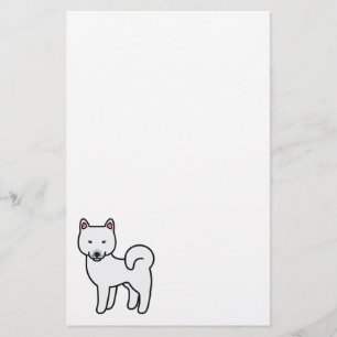 Witte Shiba Inu Briefpapier