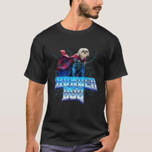 Witte Shih Tzu als God van Donder en Bliksem T-shirt