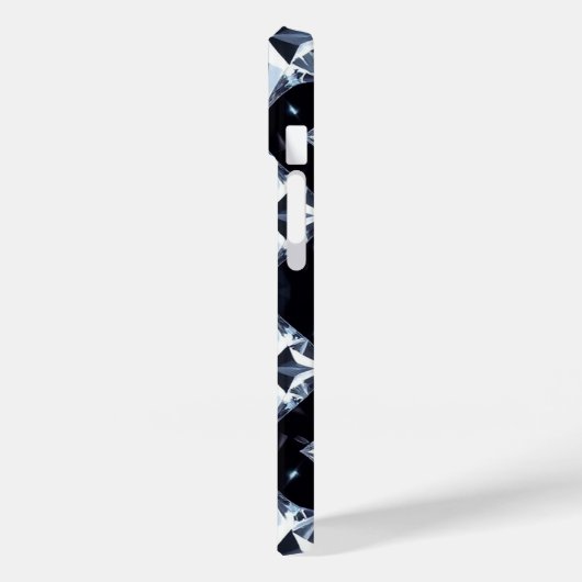 Witte Shining Diamond Pattern Luxe Telefoon Case-Mate iPhone Case (Achterkant / Links)
