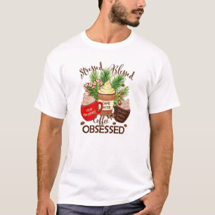 *~* Witte Shirt Gedrukte koffie zonder kop geobsed
