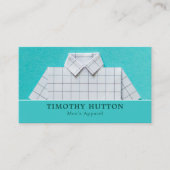 Witte Shirt, Mannen Kledingwinkel Visitekaartje (Voorkant)