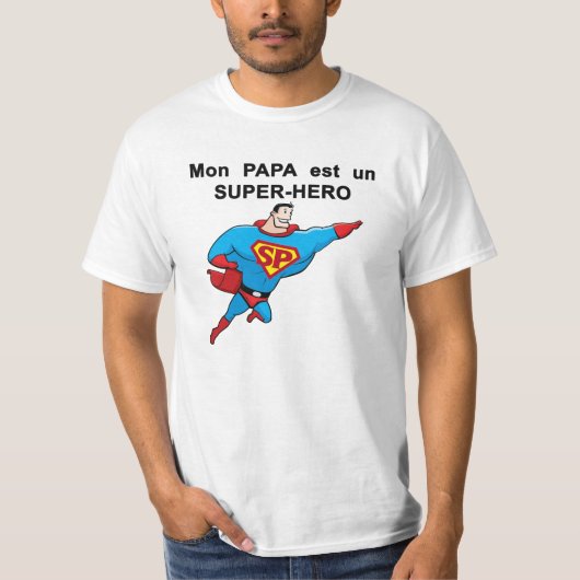 Witte shirt SUPER PAPA (Voorkant)