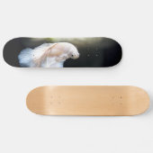 Witte siamese gevechtsvis persoonlijk skateboard (Horizontaal)