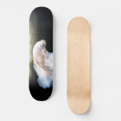 Witte siamese gevechtsvis persoonlijk skateboard (Voorkant)