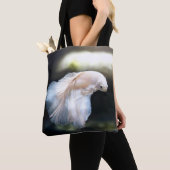 Witte siamese gevechtsvis tote bag (Dichtbij)