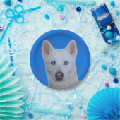 Witte Siberisch Husky Paper Bord (Feest)