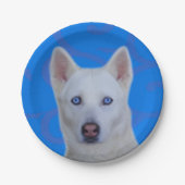 Witte Siberisch Husky Paper Bord (Voorkant)