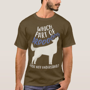 Witte Siberische Husky Hond Anatomie T-shirt