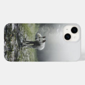 Witte Siberische Husky iPhone 14 Hoes (Achterkant (horizontaal))