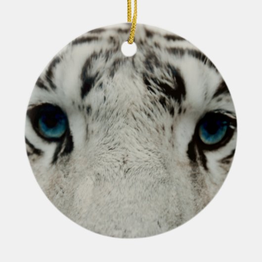 Witte Siberische tijger Keramisch Ornament (Voorkant)
