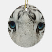 Witte Siberische tijger Keramisch Ornament (Links)