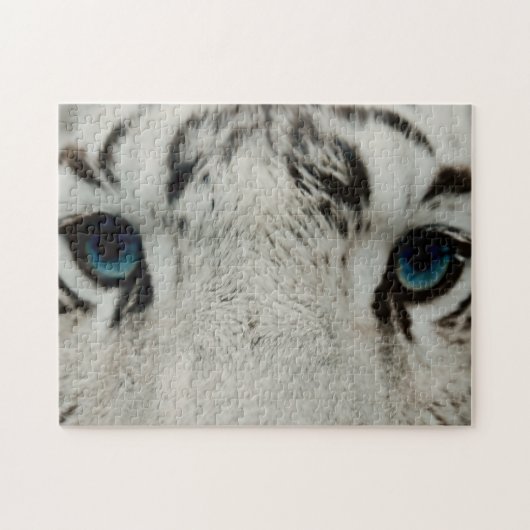 Witte Siberische tijger Legpuzzel (Horizontaal)