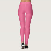 Witte Side Stripe Roze Leggings met aangepaste kle (Achterkant)