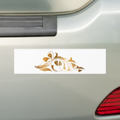 Witte sierachtergrond bumpersticker (Op auto)