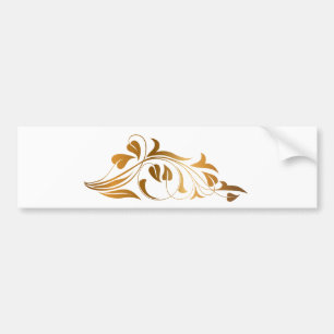 Witte sierachtergrond bumpersticker