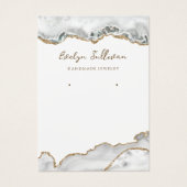 Witte sierjuwelenkaart visitekaartje (Voorkant)