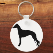 witte silhouet sleutelhanger (Voorkant)