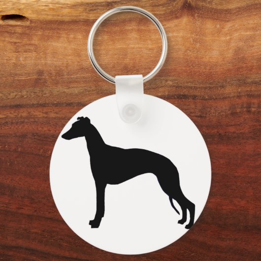 witte silhouet sleutelhanger (Voorkant)