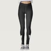Witte Silhouette Dog Digitale Black Metal Leggings (Voorkant)