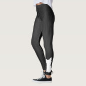 Witte Silhouette Dog Digitale Black Metal Leggings (Links)