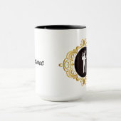 Witte Silhouette Mok voor Mannelijke Bartender (Midden)