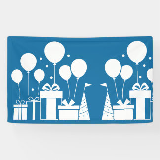Witte silhouetten spandoek
