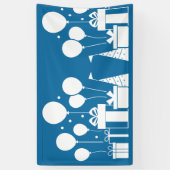 Witte silhouetten spandoek (Verticaal)