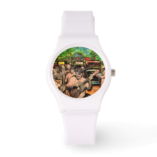 witte siliconen horloge (Voorkant)